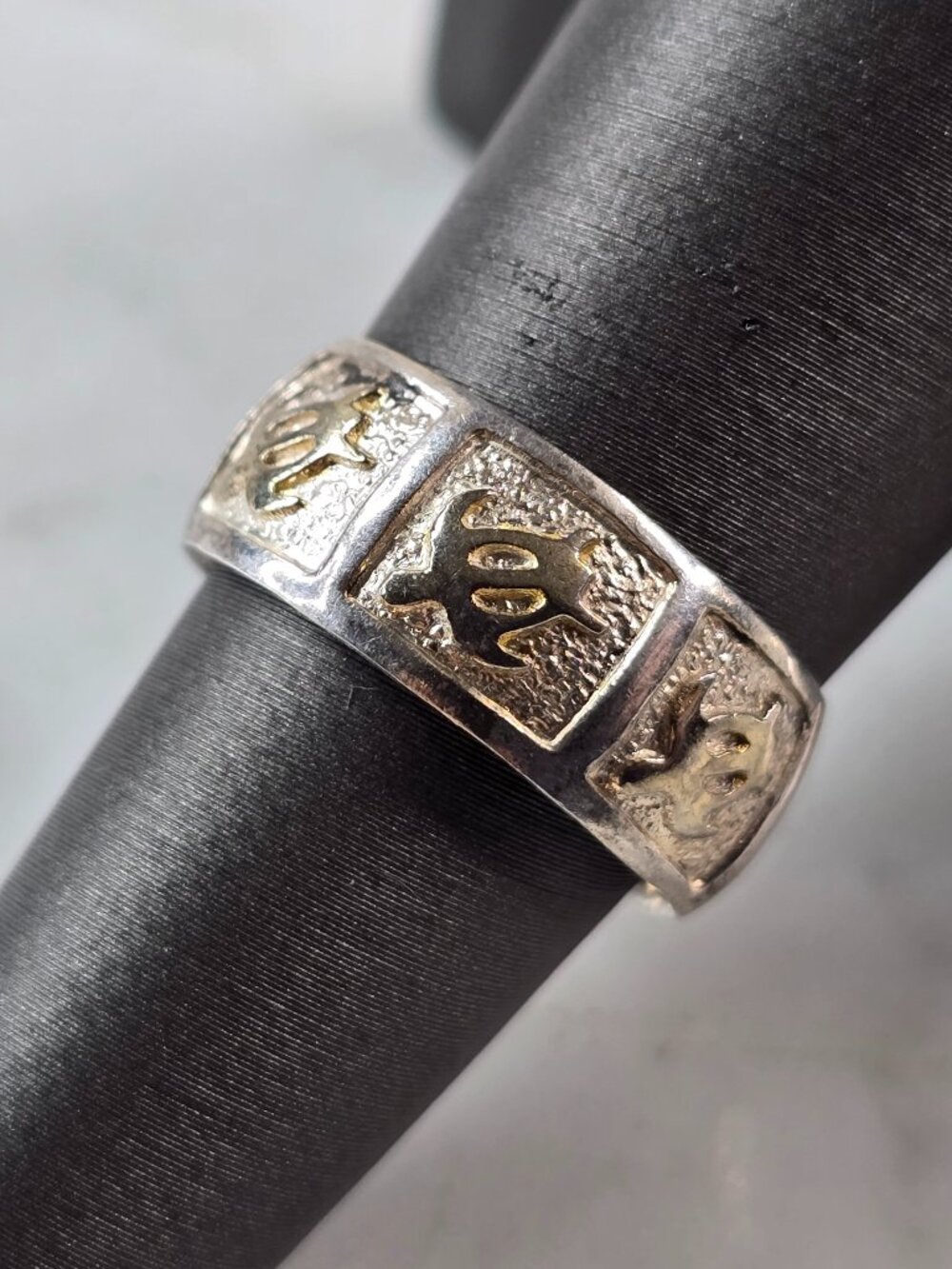 Womens Vintage Estate Sterling Silver Sea Turtle Ring 3.8g E4014